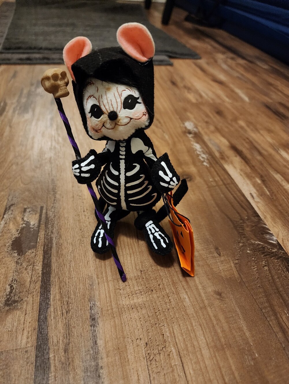 Annalee Black skeleton Halloween mouse